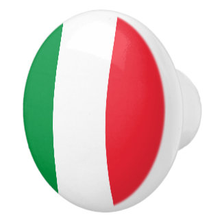 Italian Flag Ceramic Knob
