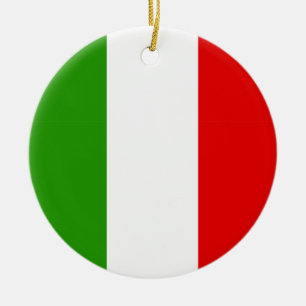 Italian Flag Ceramic Tree Decoration