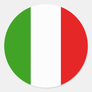 Italian Flag Classic Round Sticker