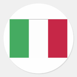 ITALIAN FLAG CLASSIC ROUND STICKER