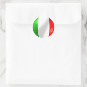 Italian Flag Classic Round Sticker