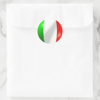 Italian Flag Classic Round Sticker