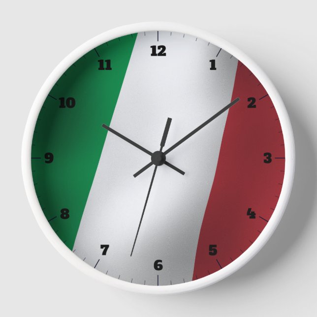 ITALIAN FLAG CLOCK (Front)