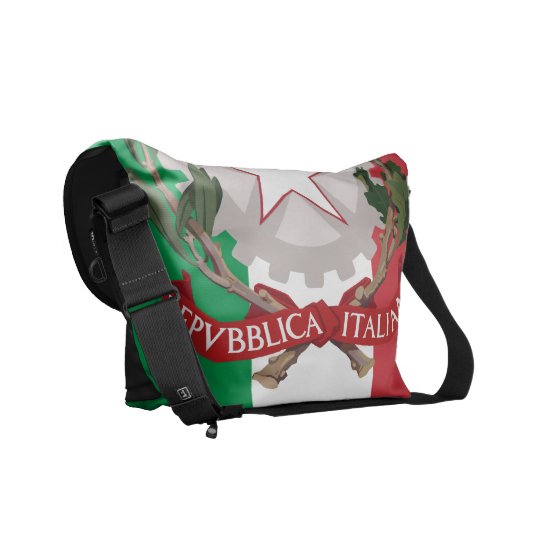 Italian Flag Coat of Arms Rickshaw Messenger Bag