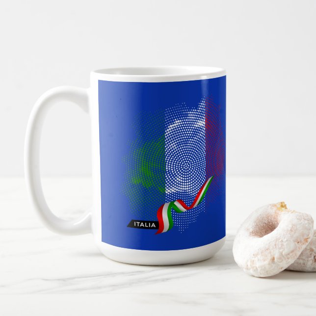 Italian flag coffee mug (With Donut)