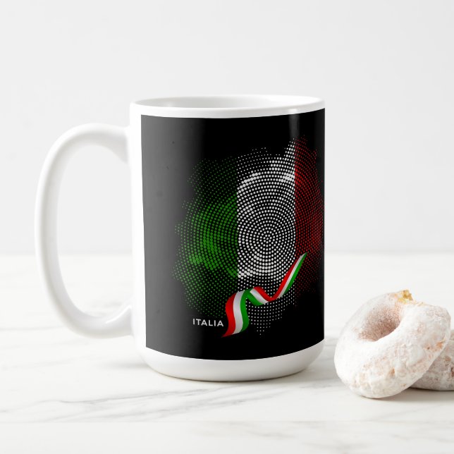 Italian flag coffee mug (With Donut)