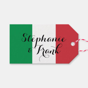 Italian Flag Colors Wedding Gift Tags