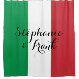 Italian Flag Colors Wedding Shower Curtain