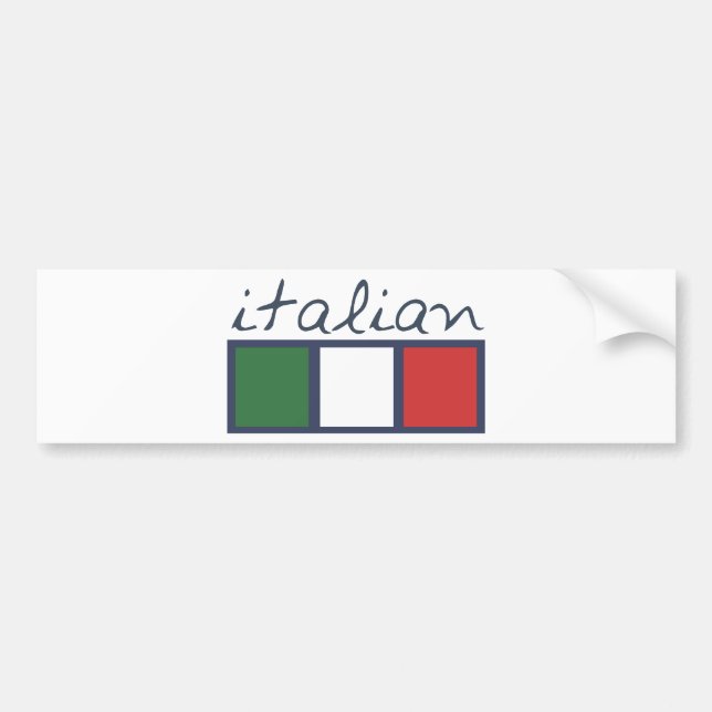 Italian flag colours! bumper sticker (Front)