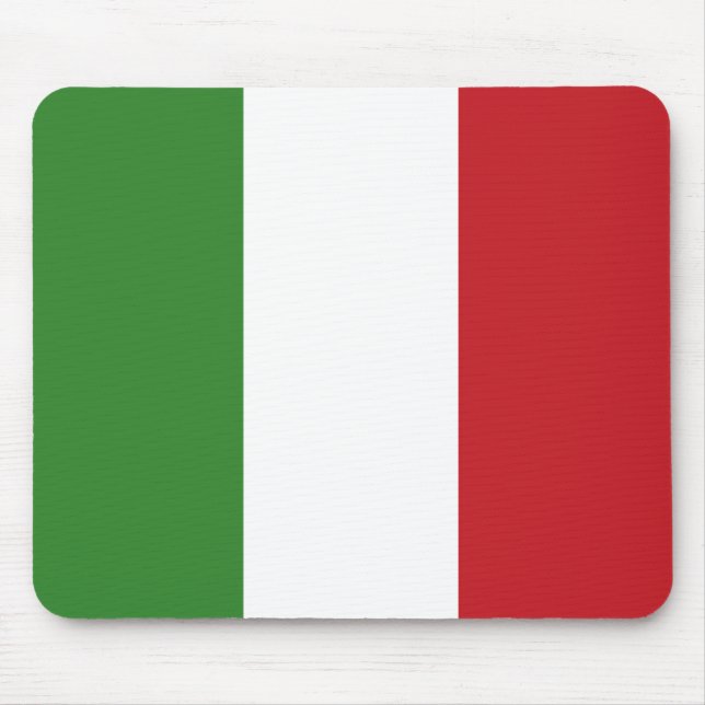 Italian Flag Colours Italy Green White Red Mouse Mat (Front)