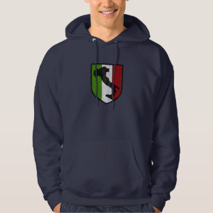 Italian Flag Crest Boot Mediaeval Hoodie