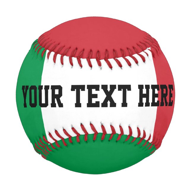 Italian flag custom baseball sports Birthday gift (Front)