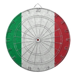Italian Flag Damask Pattern Dartboard