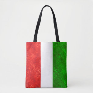 Italian Flag Design Tote Bag