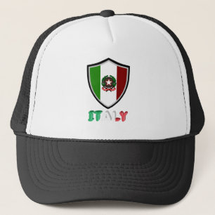 Italian flag-emblem trucker hat