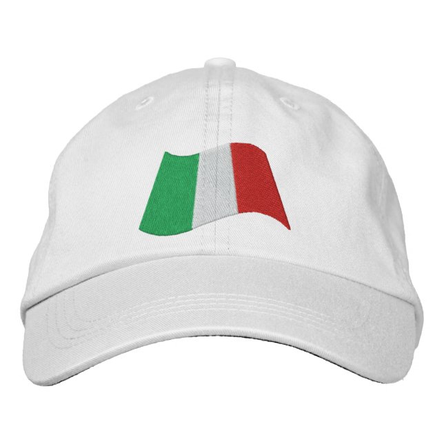 Italian Flag Embroidered Hat (Front)