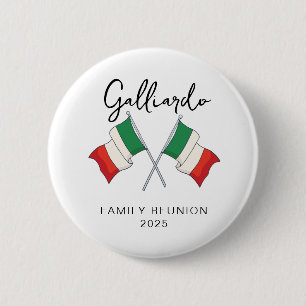 Italian Flag Family Reunion  6 Cm Round Badge