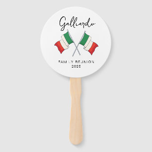 Italian Flag Family Reunion  Hand Fan