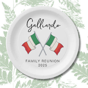 Italian Flag Family Reunion  Paper Plate