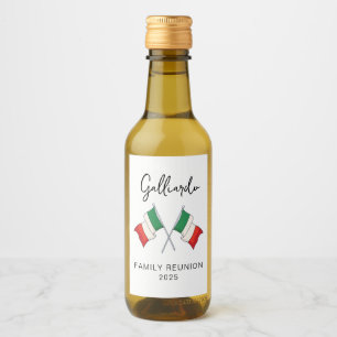 Italian Flag Family Reunion  Wine Label