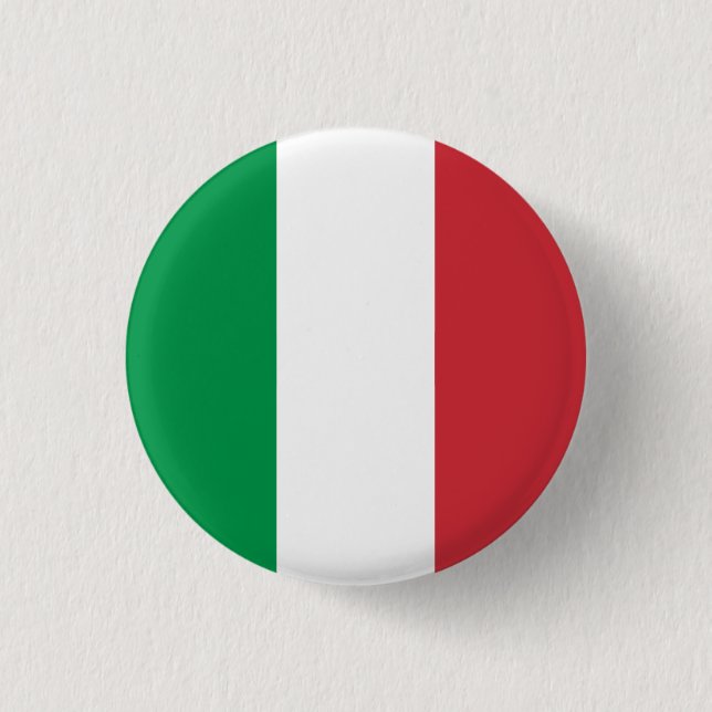 Italian Flag, Flag of Italy 3 Cm Round Badge (Front)