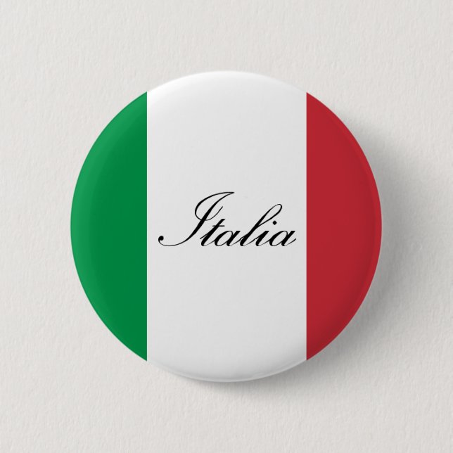 Italian Flag - Flag of Italy - Italia 6 Cm Round Badge (Front)