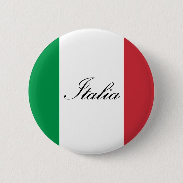 Italian Flag - Flag of Italy - Italia 6 Cm Round Badge (Front)