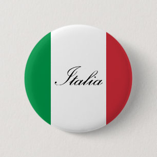 Italian Flag - Flag of Italy - Italia 6 Cm Round Badge