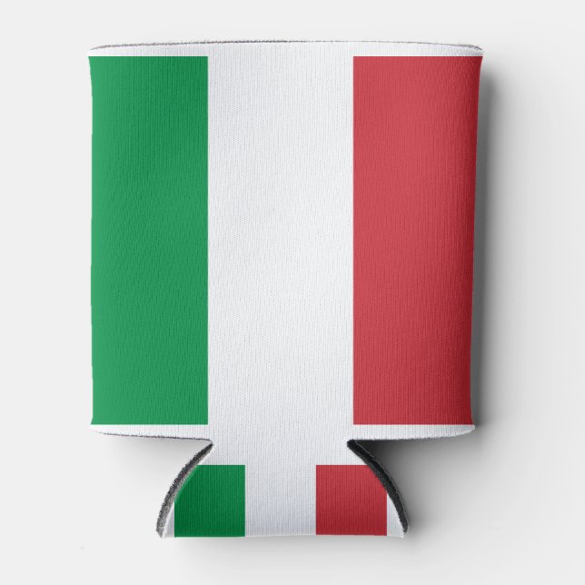 Italian Flag, flag of italy, italia Can Cooler (Front)