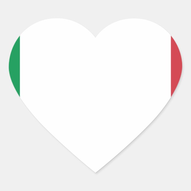 Italian Flag - Flag of Italy - Italia Heart Sticker (Front)