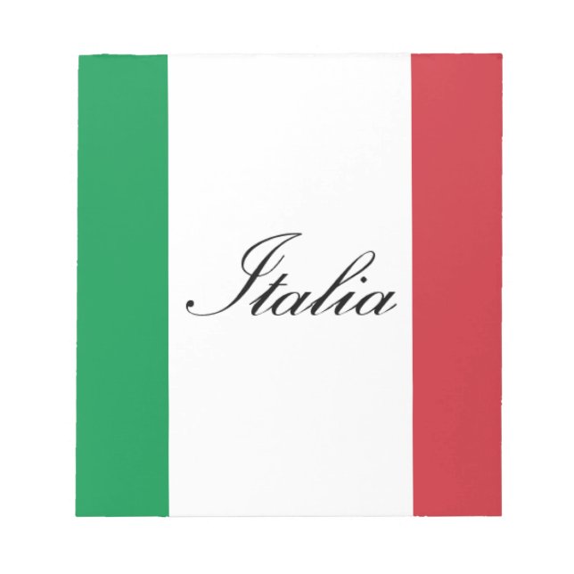 Italian Flag - Flag of Italy -  Italia Notepad (Front)