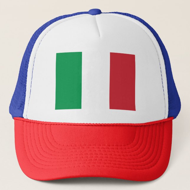 Italian Flag - Flag of Italy - Italia Trucker Hat (Front)