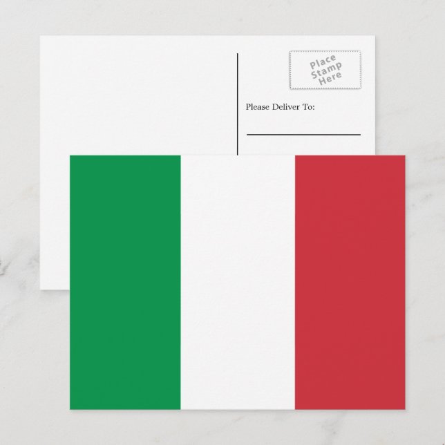 Italian Flag, Flag of Italy Postcard (Front/Back)
