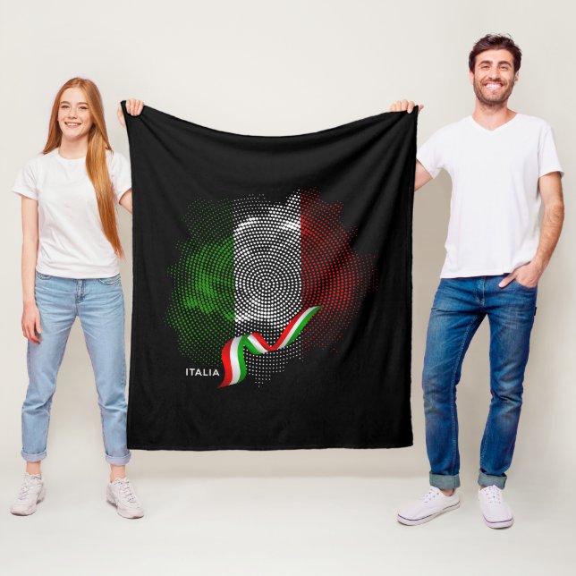 Italian flag fleece blanket (In Situ)