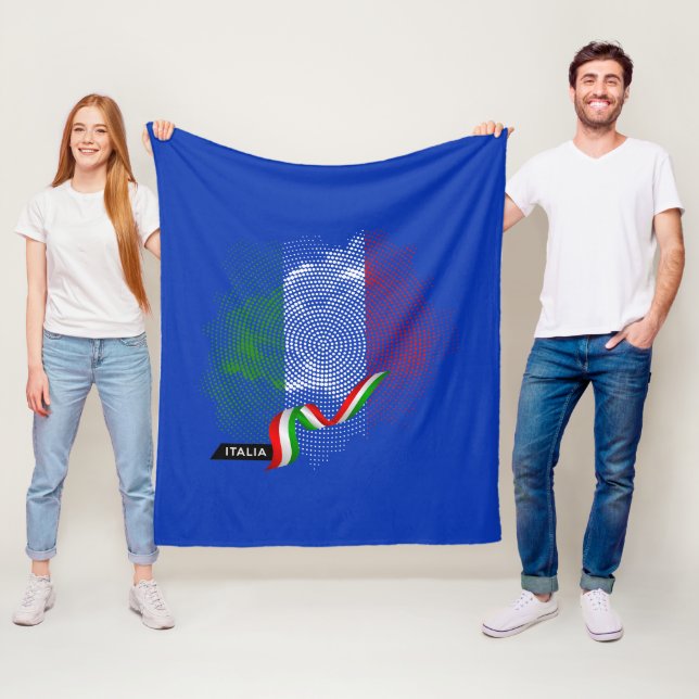Italian flag fleece blanket (In Situ)
