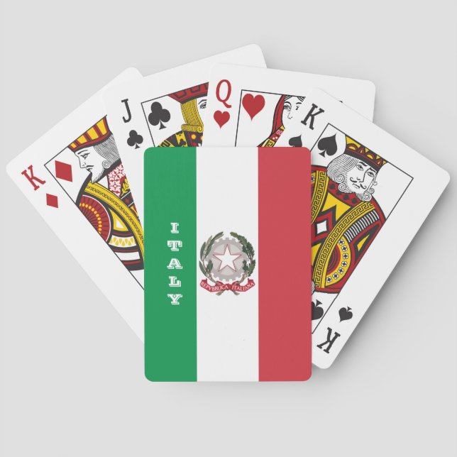 Italian Flag Games, Italy Playing Cards (Back)