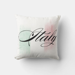 Italian flag green white red Italy Pride Cushion