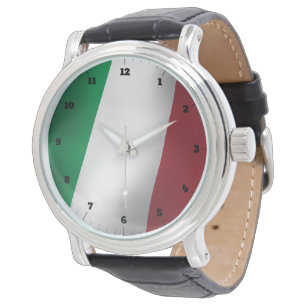 ITALIAN FLAG GREEN WHITE RED WATCH