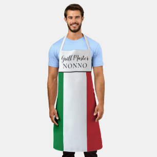 Italian Flag Grill Master Nonno Funny Gift Apron