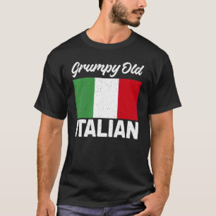 Italian Flag Grumpy Old Italian Grandpa T-Shirt