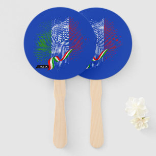 Italian flag hand fan
