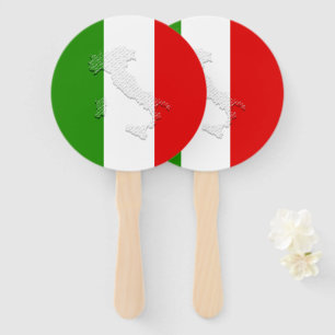 Italian flag hand fan