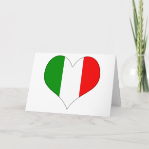 Italian Flag Heart Card