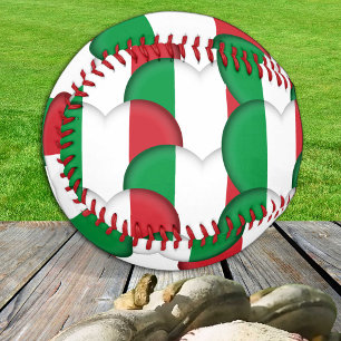 Italian Flag, Hearts - Baseballs, Love Italy Baseball