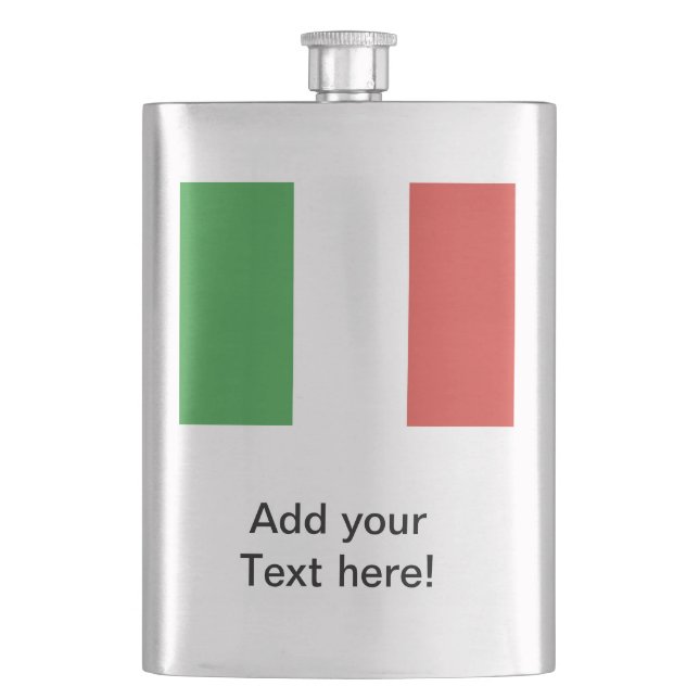 Italian Flag Hip Flask (Front)