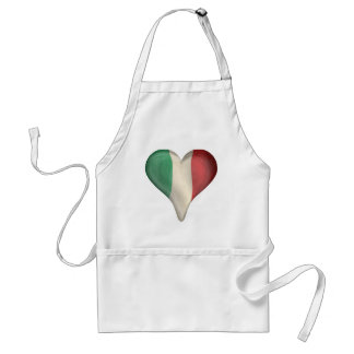 Italian Flag In A Heart Standard Apron