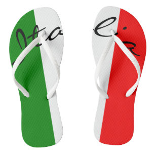 Italian Flag Italia Italy Beach Pool Flip Flop