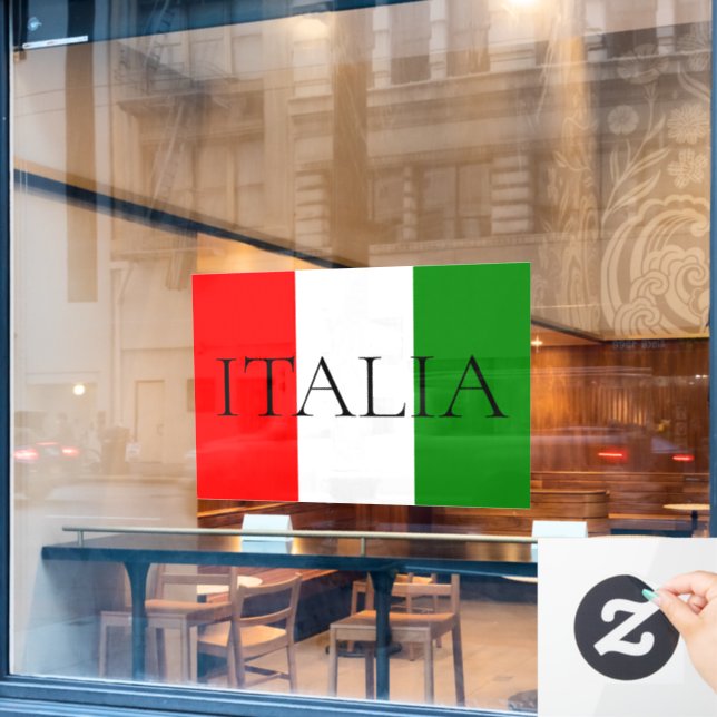 Italian Flag Italia Sign (Cafe Window)