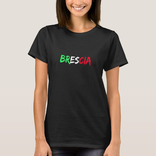 Italian Flag Italy City Of Brescia T-Shirt (Front)