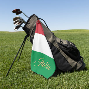 Italian Flag & Italy golf holiday /sports Italia Golf Towel